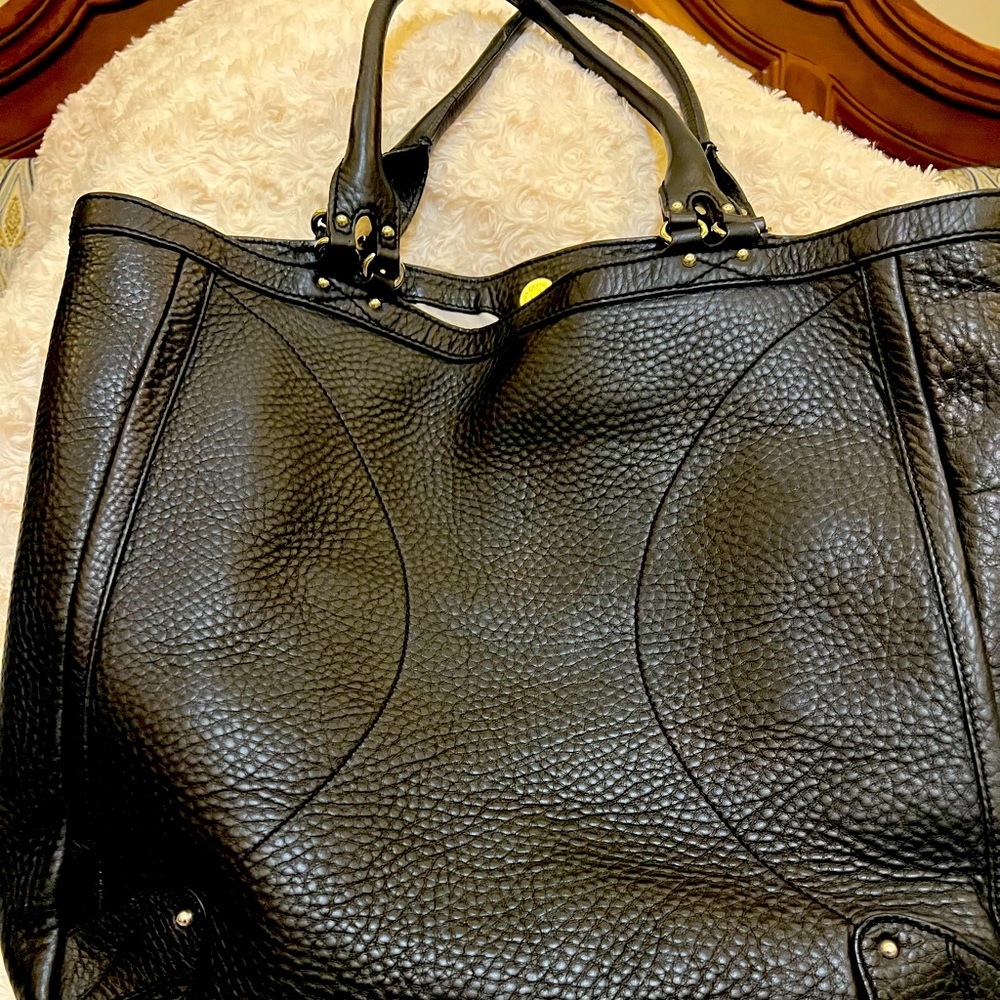 Cole Haan work tote, silver colored hardware